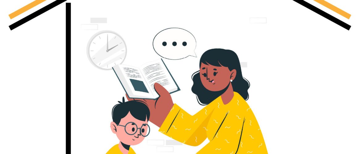 Home tuition learning illustration